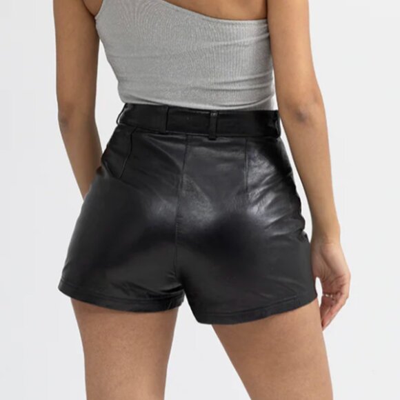 Whet Blu x Maleni Cruz Leather Shorts - Picture 4 of 4